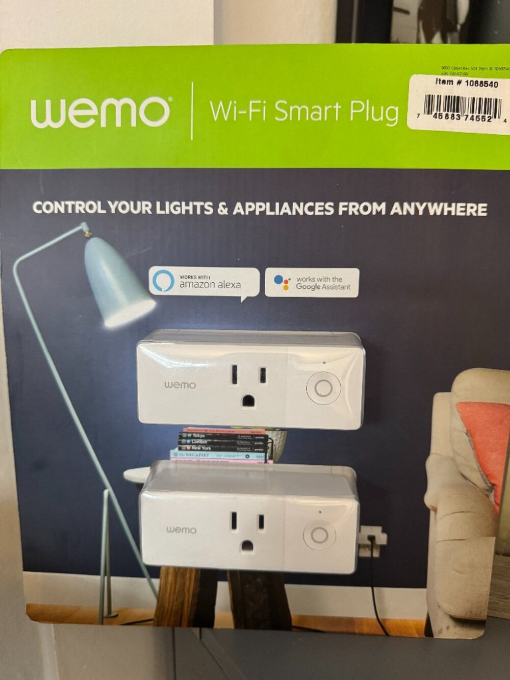 WEMO Sealed 2-Pack WIFI Smart Plugs-New In Package
